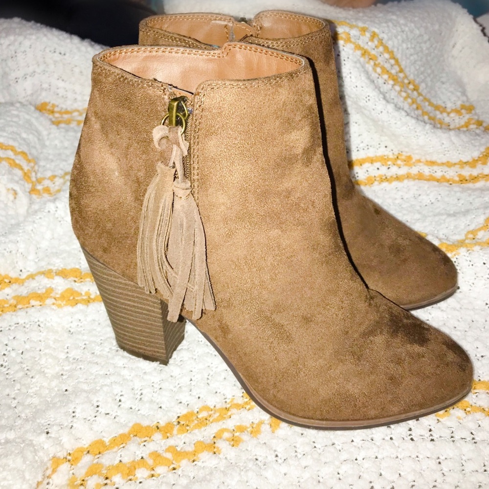 Brown ankle booties